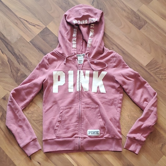 PINK Victoria's Secret Tops - Pink Victoria secret HOODIE zip up